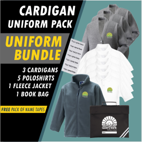 Bundle offer of 3 Cardigans, 5 poloshrts, 1 Fleece Jacket and a Book Bag!